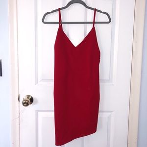 Toni Size S red plunge dress